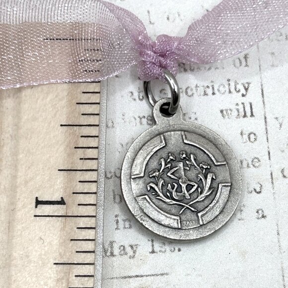 Vintage Sister Elisabeth Bergeron Silver Plated Catholic Religious Medal Pendant - Picture 9 of 9